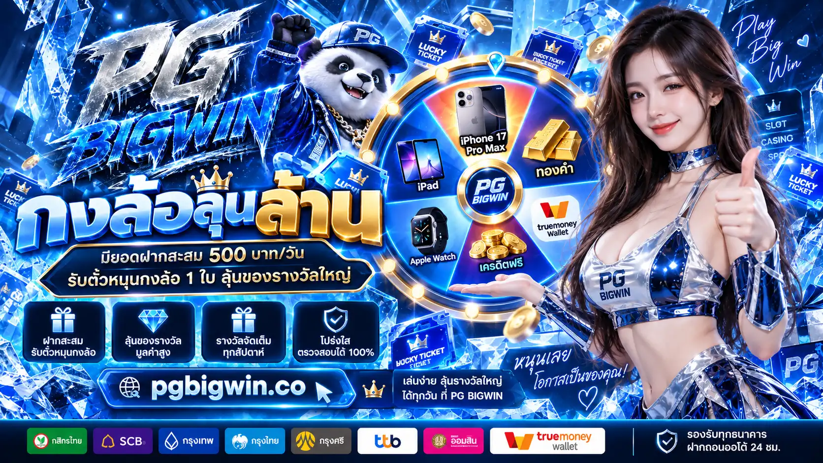 PGBIGWIN เว็บเกมสล็อตอัปเดตใหม่ บริการดีเยี่ยม ถอนยอดบิ๊กวินทันใจ